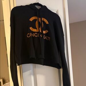 Black and Orange Women's Cincinnati Hoodie